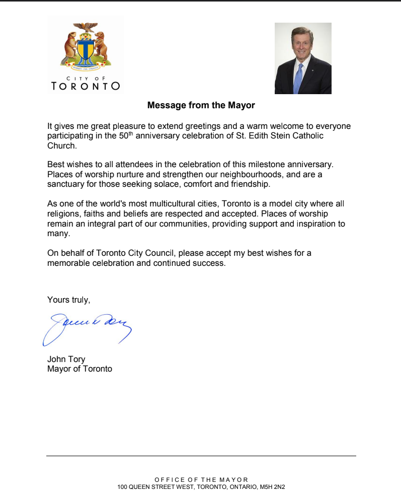 Message from the Mayor