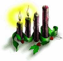 Advent wreath 2 candles lit